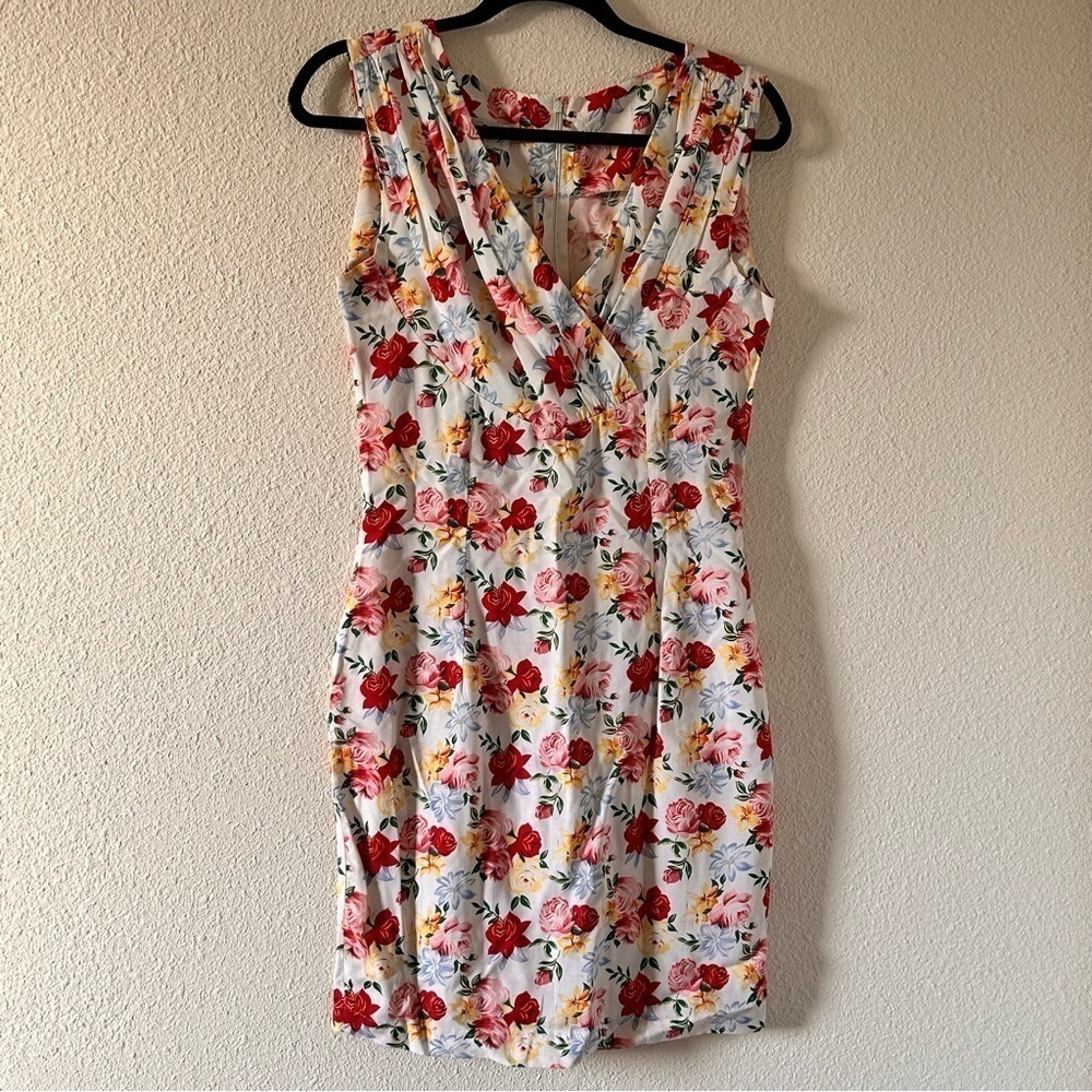 Paris Blues Vintage Floral Print Sleeveless Dress Women Size 7